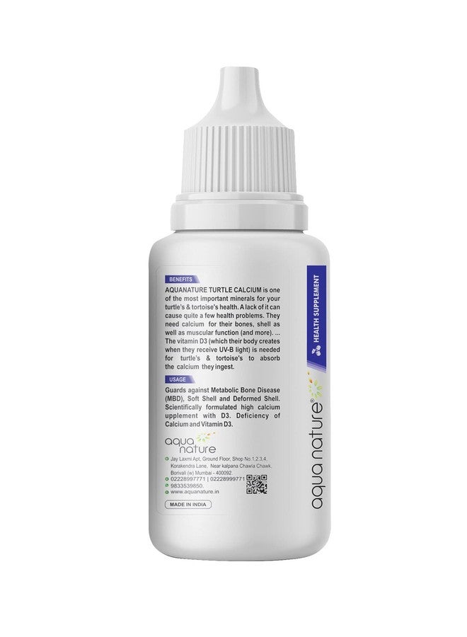 aqua nature AquaNature® Turtle Calcium Supplement -Liquid Calcium -Magnesium Supplement for Reptiles 30Ml - Image 2